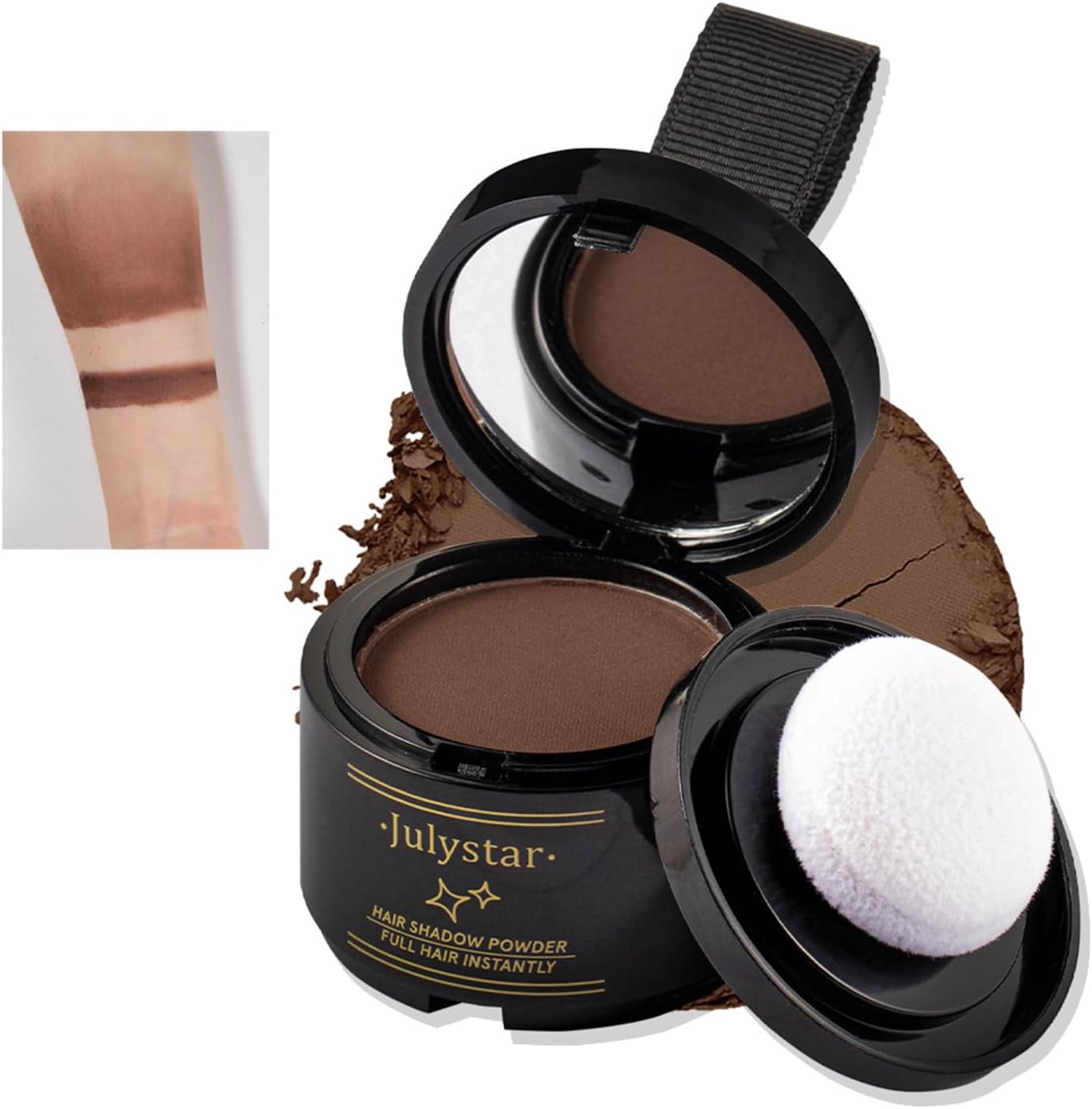 BEAUTYATH hairline powder dark brown front view packaging
