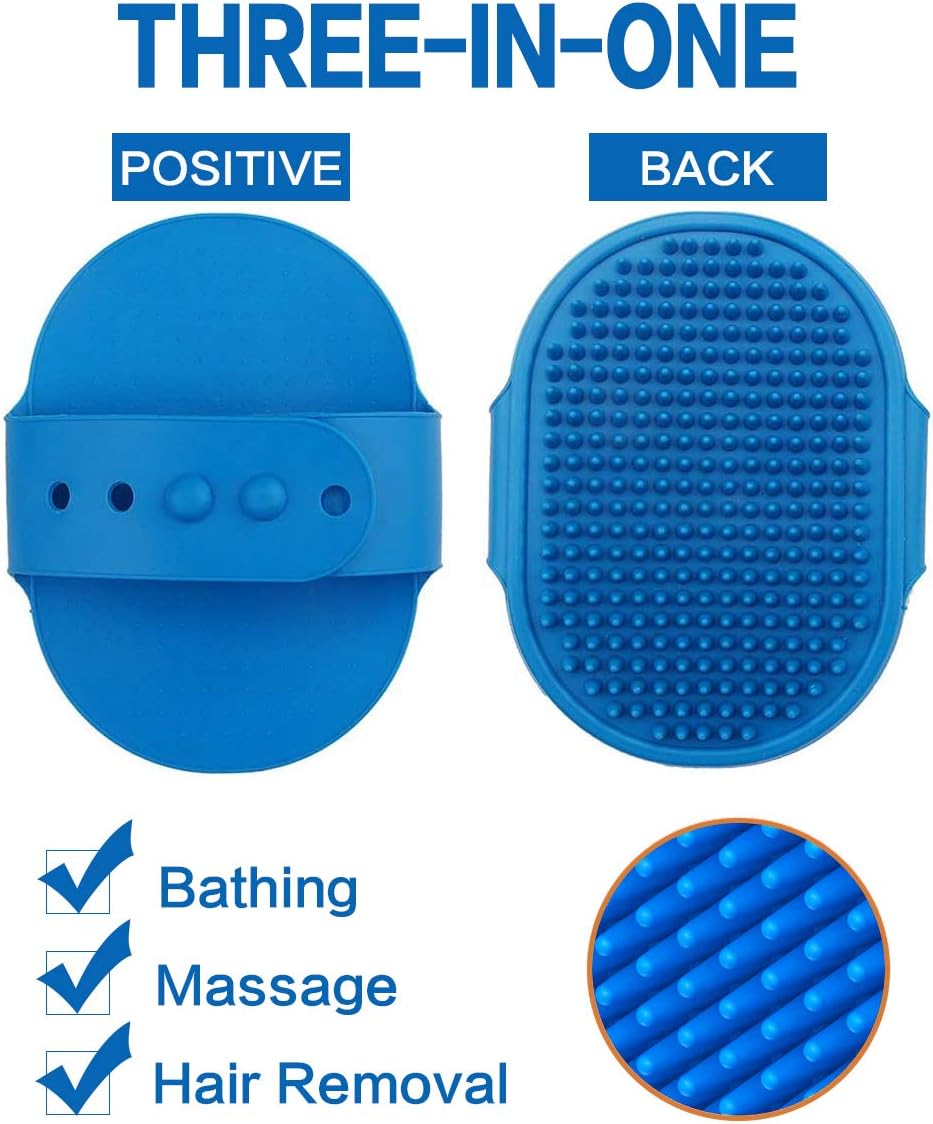 Soothing massage rubber comb for cats and dogs de-shedding action
