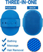 Soothing massage rubber comb for cats and dogs de-shedding action