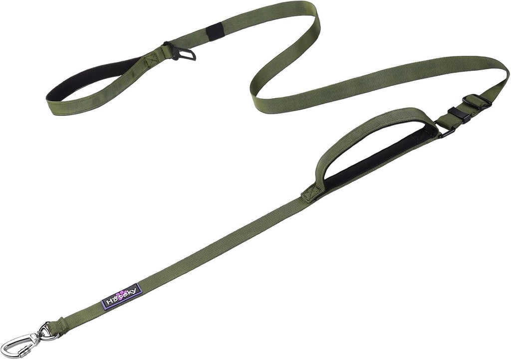 Hotsky Tactical Dog Leash Heavy Duty for Medium Large Dogs that Pull,4-6Ft Strong Bungee Shock Absorbing No Pull Dog Leash with Padded Double Handle and Car Seatbelt,Purple Camo - Image 15