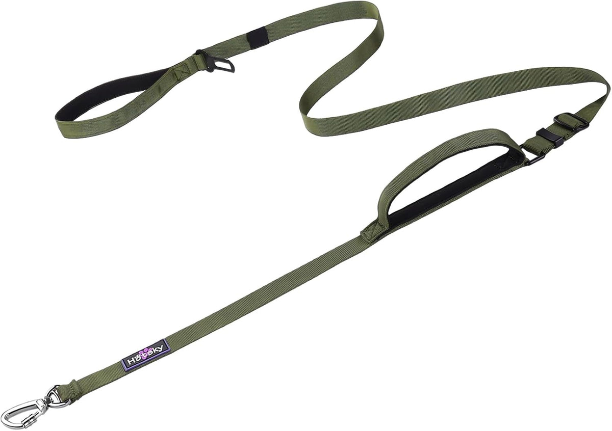 Hotsky Tactical Dog Leash Heavy Duty for Medium Large Dogs that Pull,4-6Ft Strong Bungee Shock Absorbing No Pull Dog Leash with Padded Double Handle and Car Seatbelt,Purple Camo - Image 15