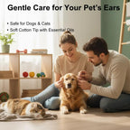 Close up of pre-moistened Zimumoda pet ear cleaning buds