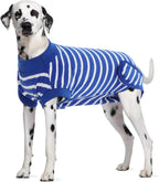 IDOMIK Dog Recovery Suit - Female Spay & Male Neuter Onesie, Adjustable Anti-Licking, Breathable & Comfortable, S Size, Blue Stripe - Image 9