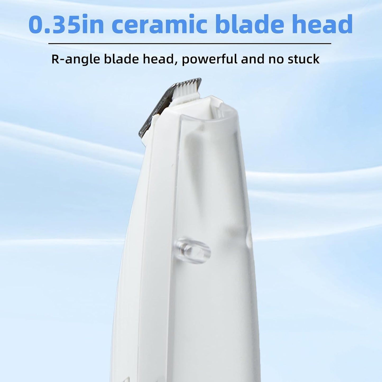 Automatic hair suction pet trimmer demonstrating internal vacuum function