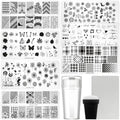 LoveOurHome 7pc Nail Stamping Plate Kit front view