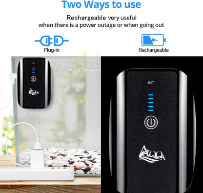 AQQA portable oxygen aerator with dual outlet ports