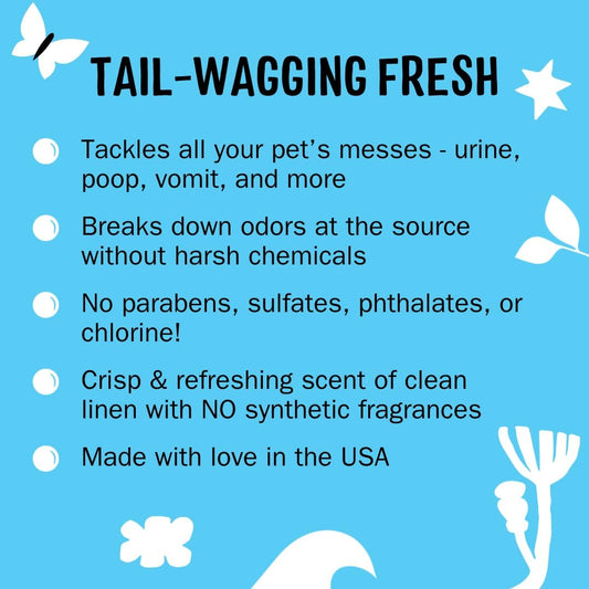 Mollys Suds Furry Fresh pet urine cleaner bottle display