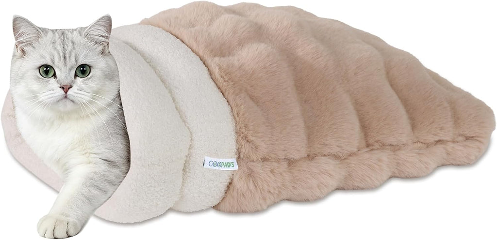4 in 1 Self Warming Burrow Cat Bed, Pet Hideway Sleeping Cuddle Cave (Sage Green) - Image 13