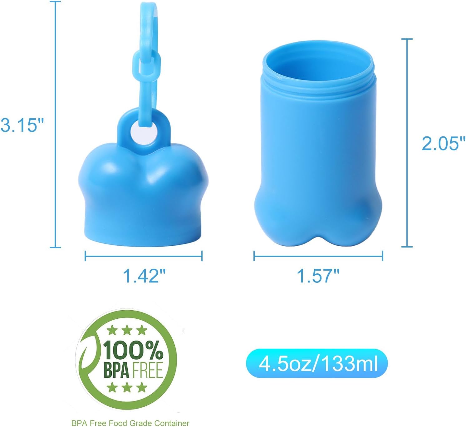 Airtight pet food storage container with rotating seal mechanism for training rewards