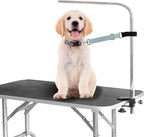 Dog being groomed on table with Cuteabc arm extender