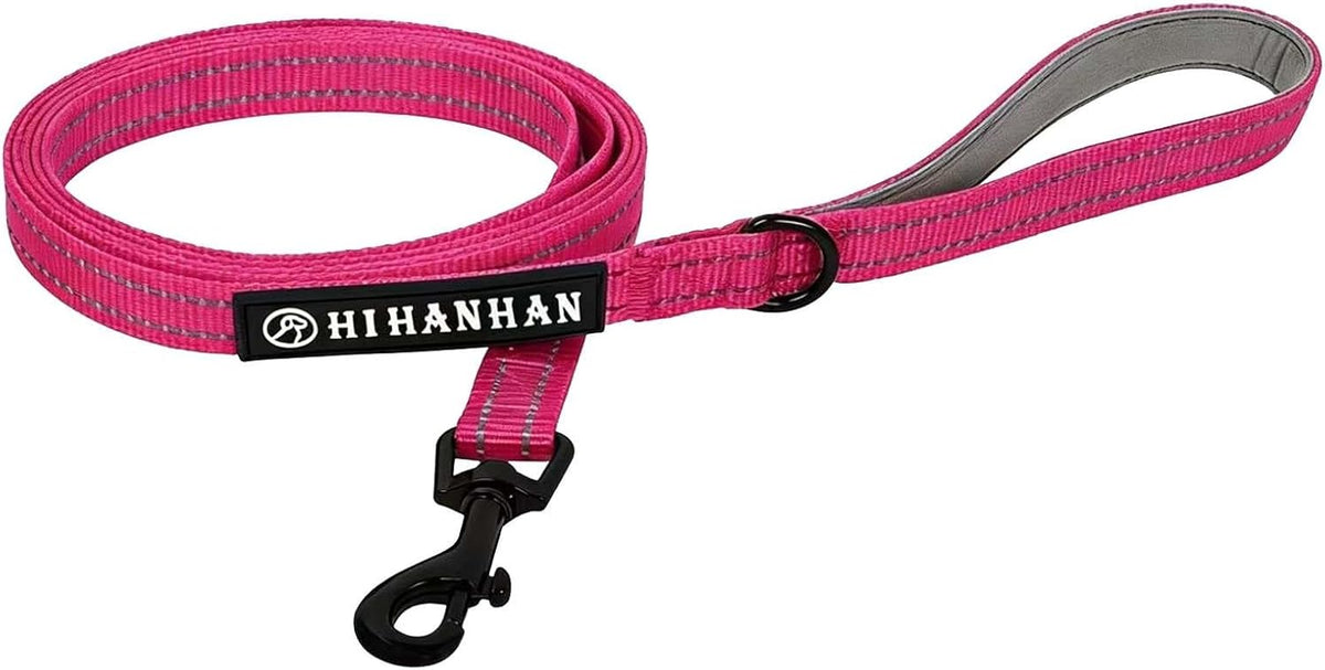 Reflective 6 FT Dog Leash, Premium Traditional Style Puppy Leash with Easy to Use Collar Hook for Small, Medium, and Large Breed Puppies (Black, 3/4 in x 6 ft) - Image 15