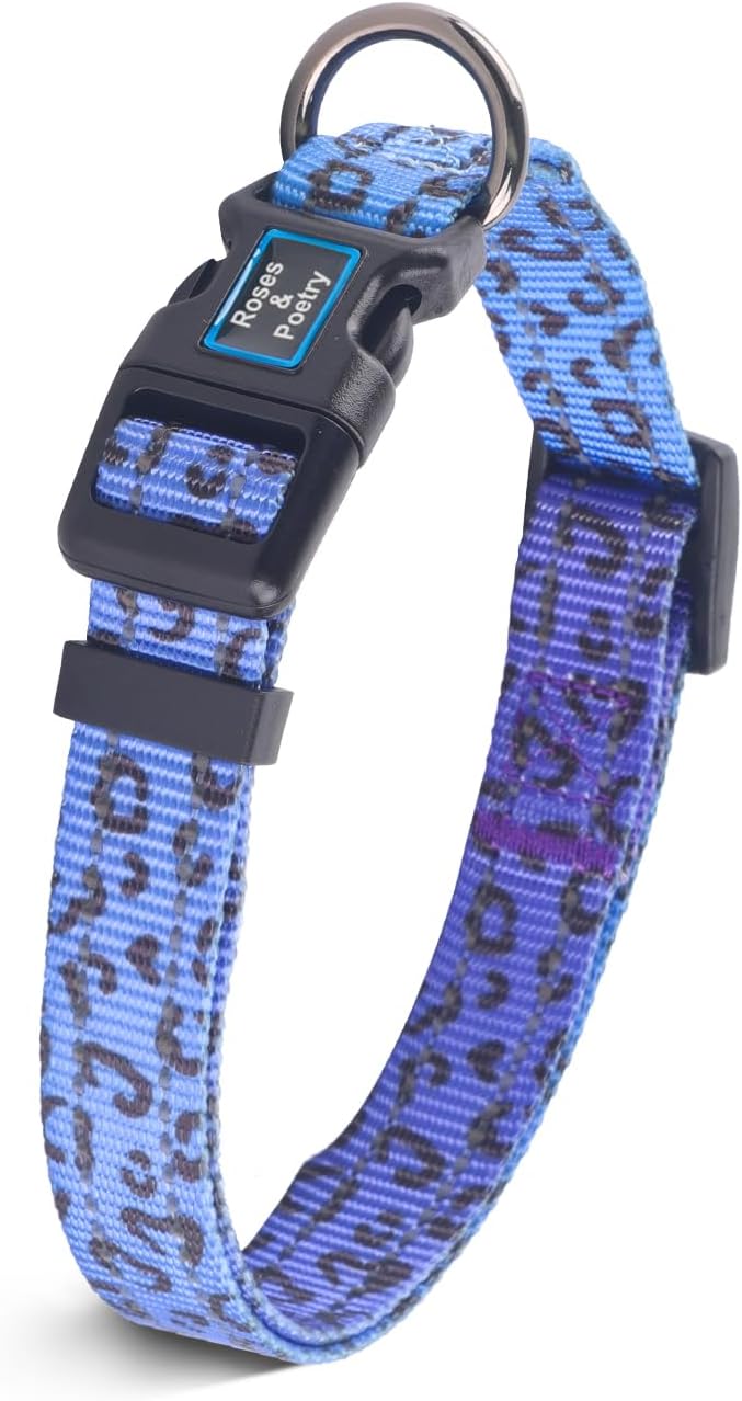 Roses&Poetry Reflective Dog Collar with Gradient Mistyrose, Adjustable Durable Pet Collars for Small Medium Large Dogs (Mistyrose-M) - Image 15