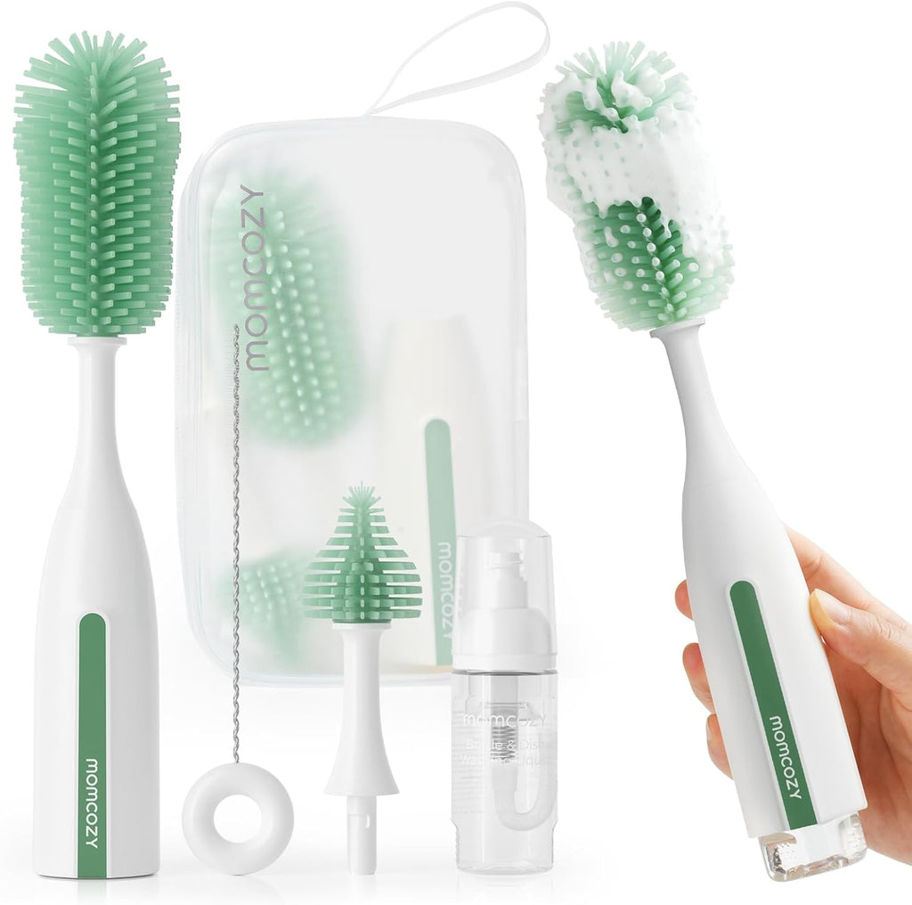Momcozy Bottle Brush Kit Pro green set front view