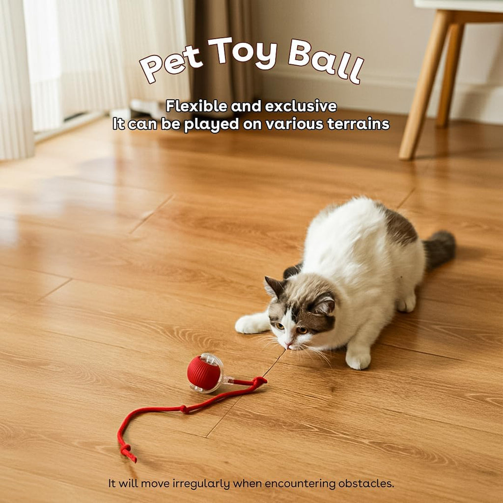 NatureTails automatic kitten toy close up on ribbed silicone texture detailing