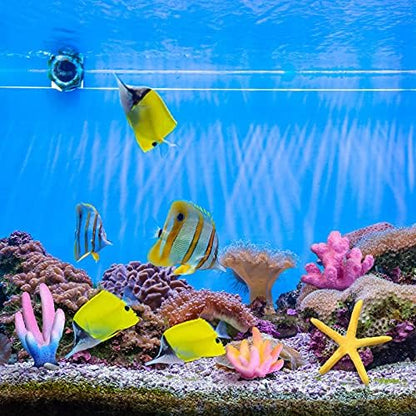 Close up view of the vibrant pink and purple Mimorou artificial coral accessories