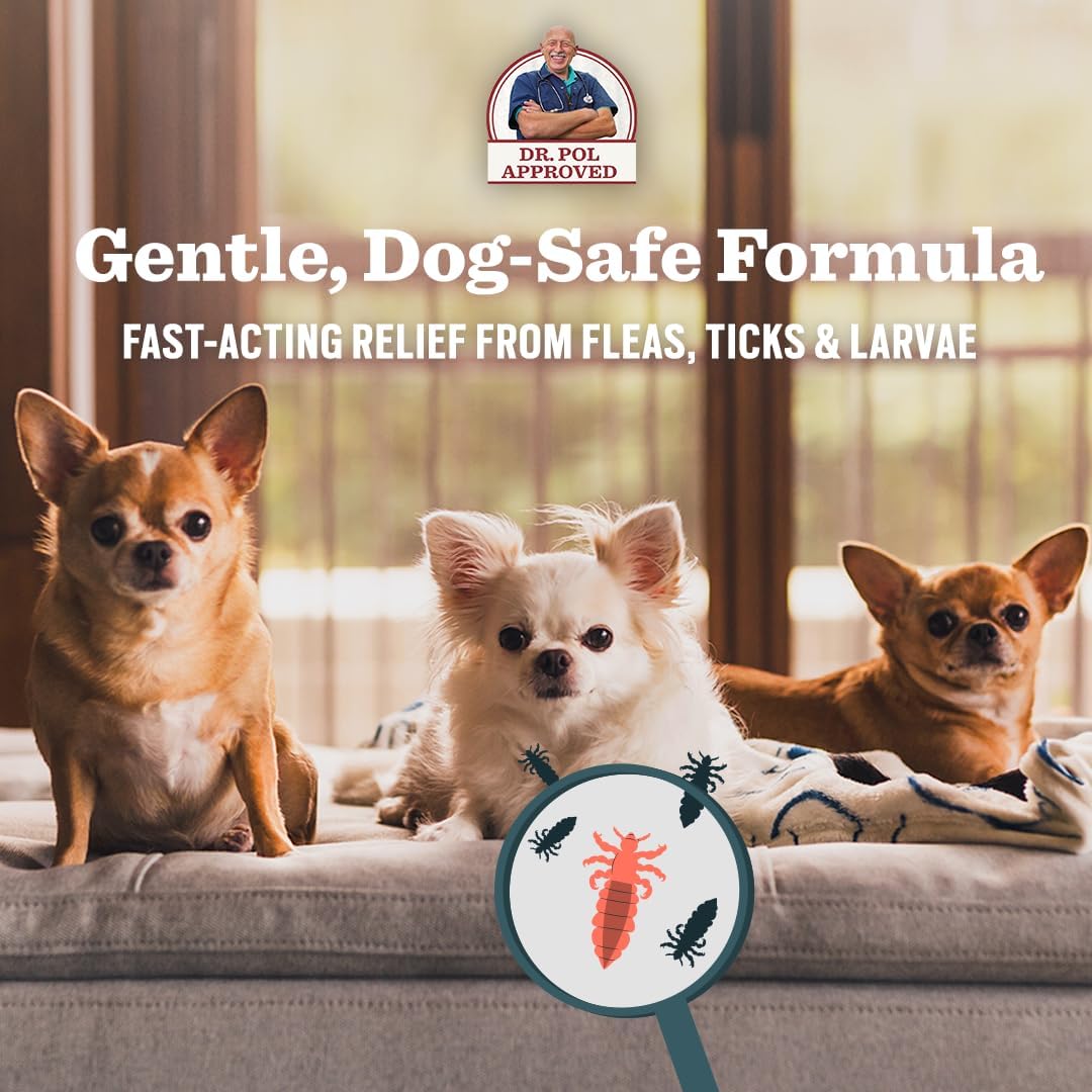 8 fluid ounce bottle of Dr. Pol flea and tick repellent