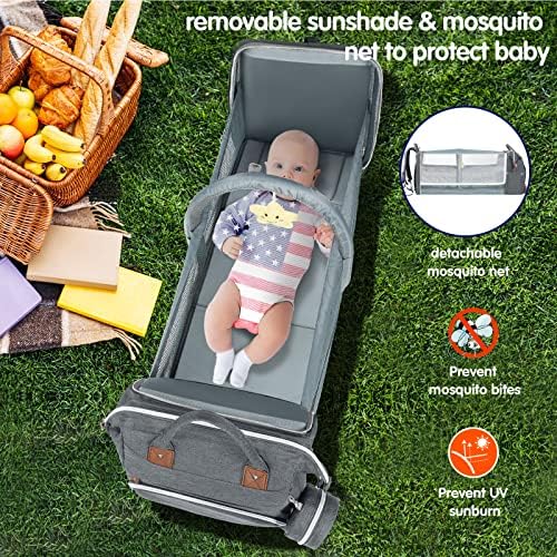 Insulated aluminum-foil bottle pockets inside the DERJUNSTAR baby bag