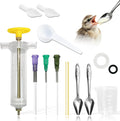Baby Bird Feeding Syringe Set, Small Pet Parrot Feeder Hand Feeding Tubes Kit, Parrot Feeder Tubes Measuring Tools, for Baby Birds Small Pet - Image 1