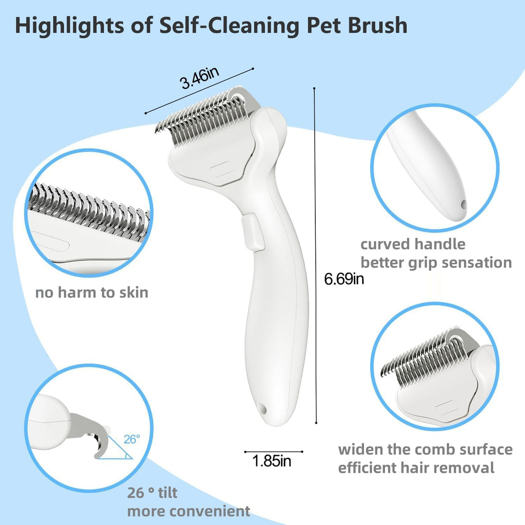 OYCGYLCH skin friendly cat comb removing matted fur from a thick double coat
