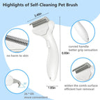 OYCGYLCH skin friendly cat comb removing matted fur from a thick double coat