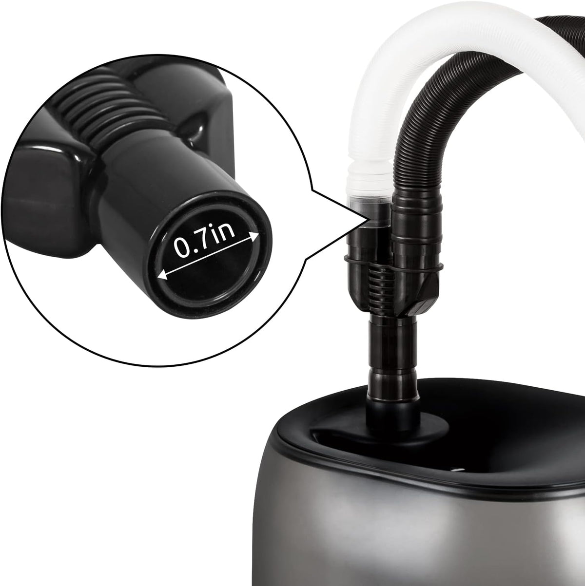 REPTI ZOO terrarium fogger tubing black and white segments