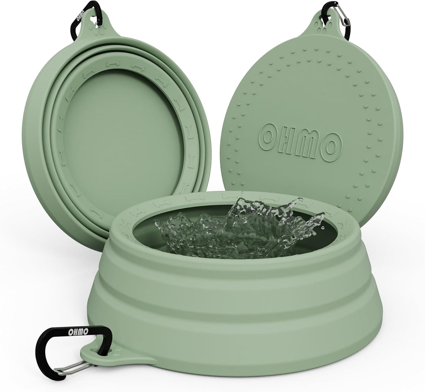 OHMO Spill Proof Collapsible Dog Water Bowl 24oz for Cars, No Splash Portable Bowls for Dog Travel, Dishwasher Safe, Pet Essentials for Road Trips, Cat Travel Accessories - Image 13
