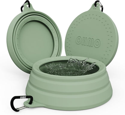 OHMO Spill Proof Collapsible Dog Water Bowl 24oz for Cars, No Splash Portable Bowls for Dog Travel, Dishwasher Safe, Pet Essentials for Road Trips, Cat Travel Accessories - Image 13