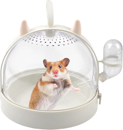 Hamster Carrier Cage PortableCages Small Animals Carry Travel Case with Water Bottle Plastic BreathableGuinea Pig Outgoing Cage for Dwarf Hamster Ferret Chinchillas Hedgehog (Brown) - Image 10