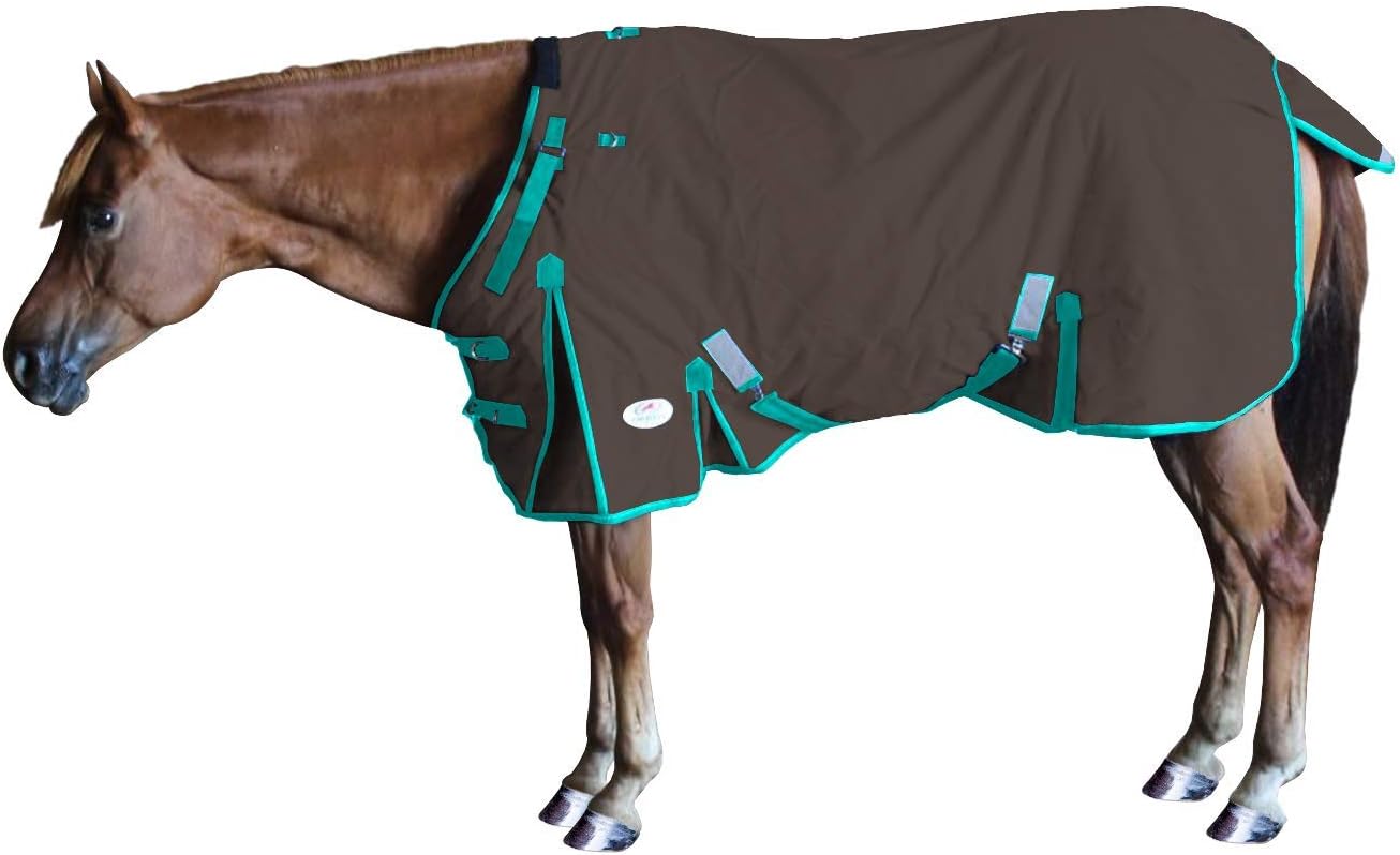 Heavyweight 1200D ripstop waterproof horse turnout blanket full side view
