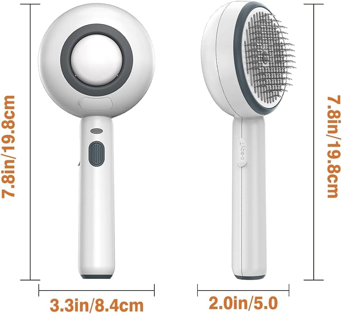 Waterproof IPX7 cat shedding brush package contents side view