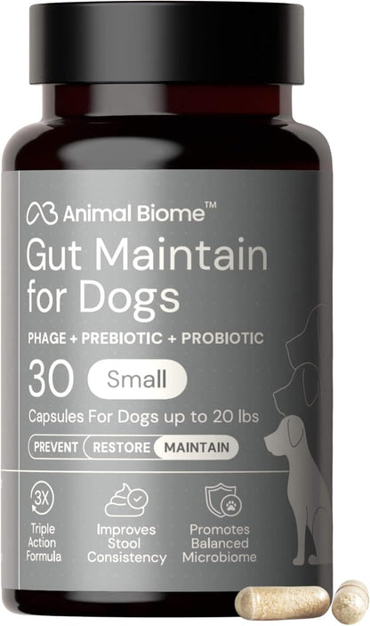 Animal Biome Probiotics for Dogs with S Boulardii, Gut Maintain (60 Capsules) - Triple-Action Large Dog Probiotics, Prebiotics & Phage Supplements for Gut Health, Firmer Stool & Diarrhea Support - Image 14
