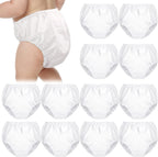 Funtery waterproof plastic pants for toddlers front view pack of twelve