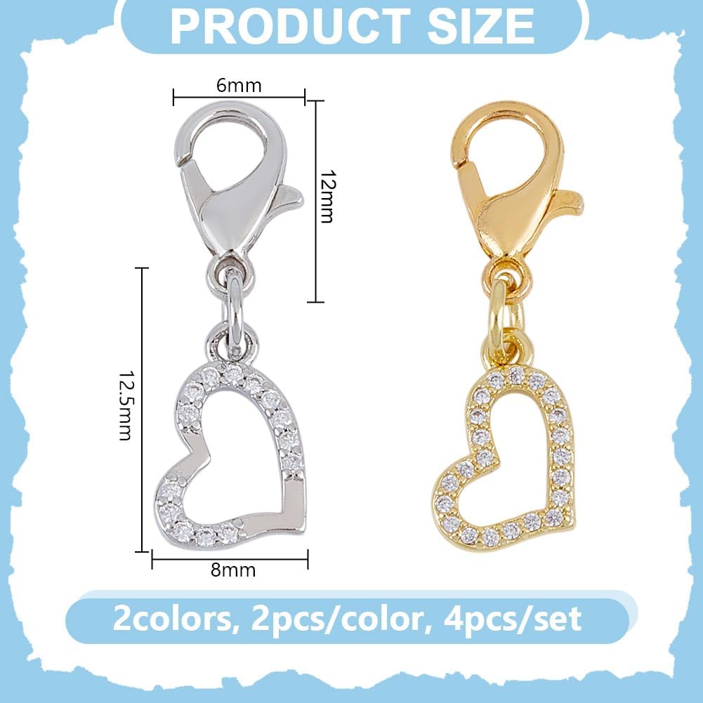 Delorigin heart charms attached to a cat collar