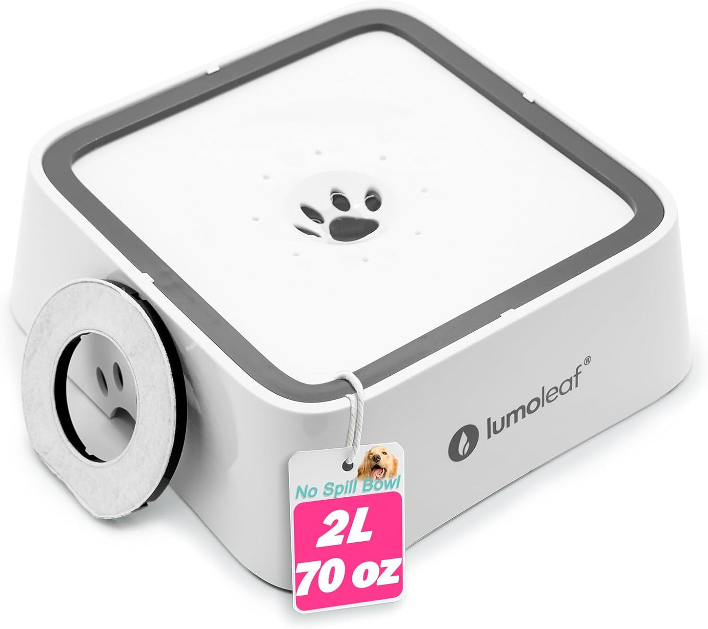 Premium authentic imported pet slow water feeder base view