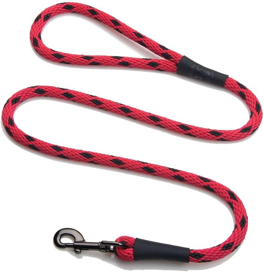 Mendota Pet Snap Leash - British-Style Braided Dog Lead, Made in The USA - Black, 1/2 in x 6 ft - for Large Breeds - Image 9