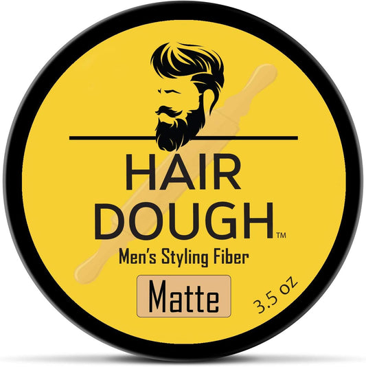 Hair Dough Styling Clay for men front view of jar showcasing premium hair wax paste for strong hold.