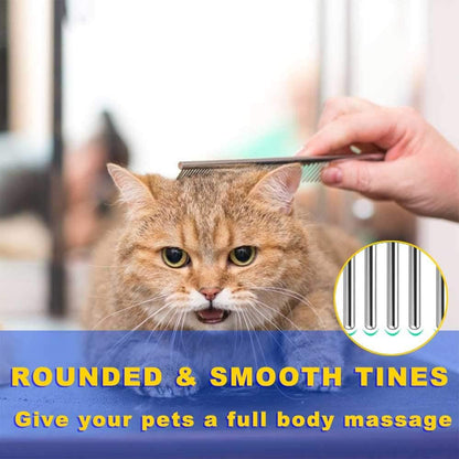 Safely designed pet comb set for professional home grooming maintenance.