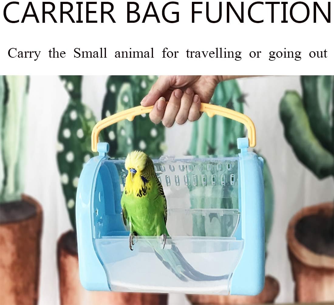 kathson Hamster Cage Travel Carrier Portable Cage with Water Bottle Outgoing Cage and Adjustable Strap Pet Cage for Small Pet Hedgehog Sugar Glider Squirrel MiceBlue - Image 7