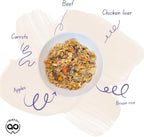 Wayo dog food packaging showing grass-fed meat and natural ingredients