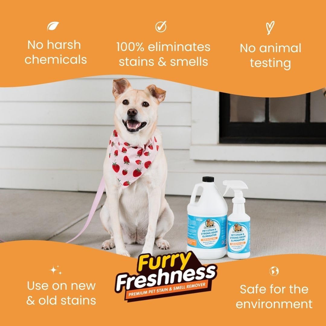 FurryFreshness OxyVap technology pet odor eliminator label detail