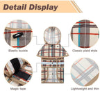 Adjustable pet rainwear with reflective safety strip on waist