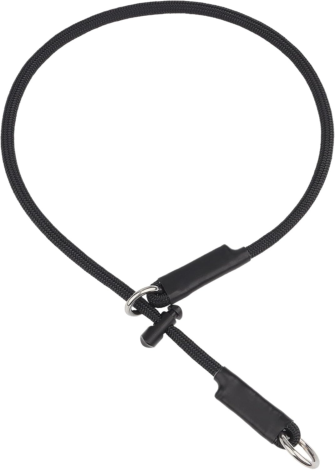 Martingale Dog Collar, 5/16" High-Strength Nylon Rope Slip Collar with Spring-Loaded Adjustable Stopper for Small, Medium & Large Dogs(Black, 22 inch) - Image 13