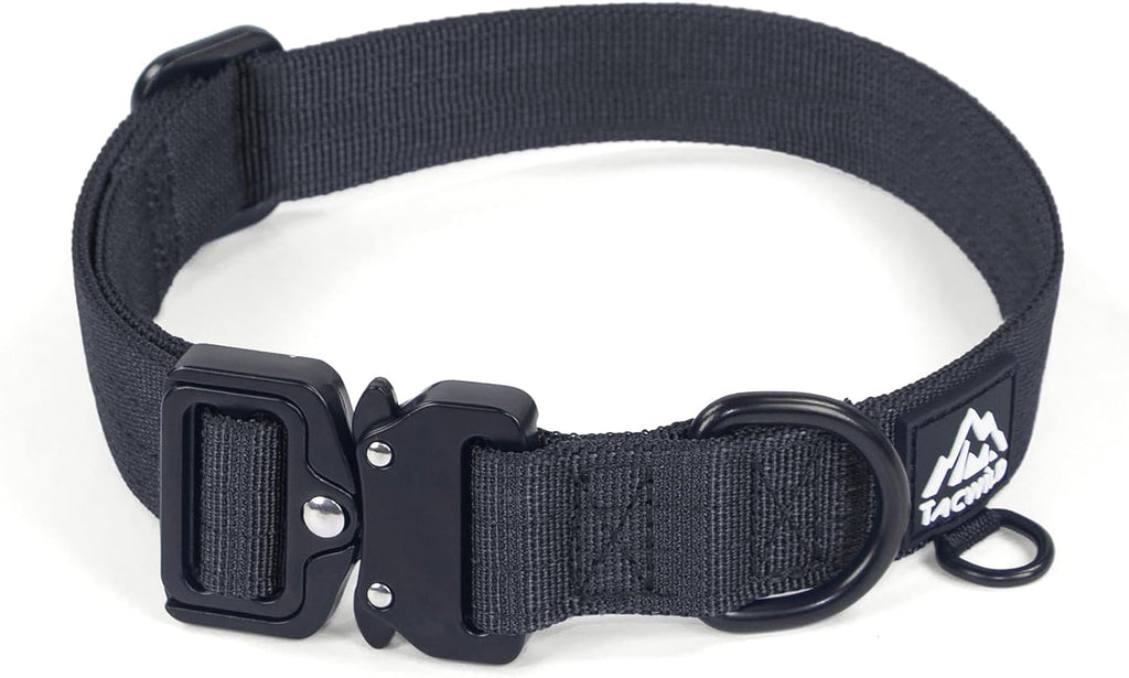 Dog Collar for Large Dogs - Adjustable, Chew Proof Nylon Collar with Metal Quick Release Buckle and D-Ring for Dog Tags (Dark Green, L) - Image 10