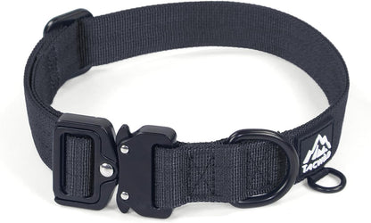 Dog Collar for Large Dogs - Adjustable, Chew Proof Nylon Collar with Metal Quick Release Buckle and D-Ring for Dog Tags (Dark Green, L) - Image 10