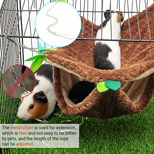 Top down view of small animal hammock and tunnel set