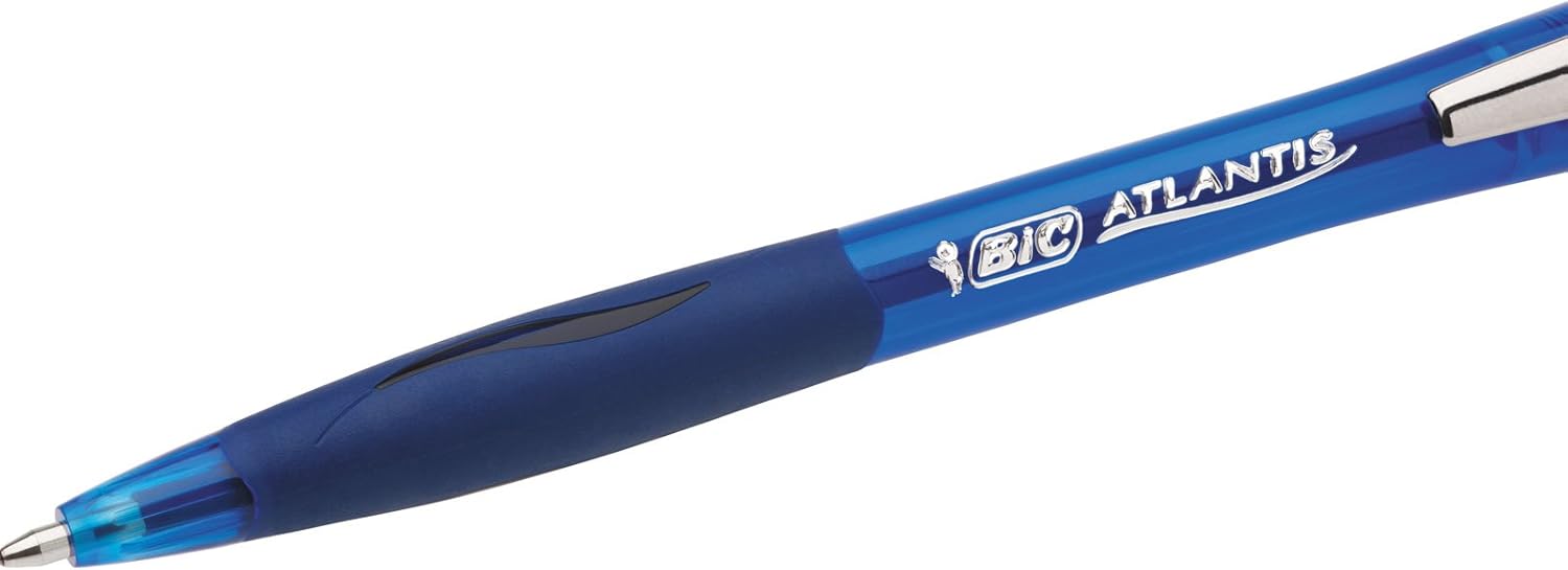 BIC Glide Blue Retractable Ballpoint Pens, Medium Point (1.0mm), 2-Count Pack, Ultra Smooth Writing Blue Pens - Image 4