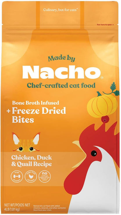 Authentic Made by Nacho 2 pound bag dry cat food imported pet care product