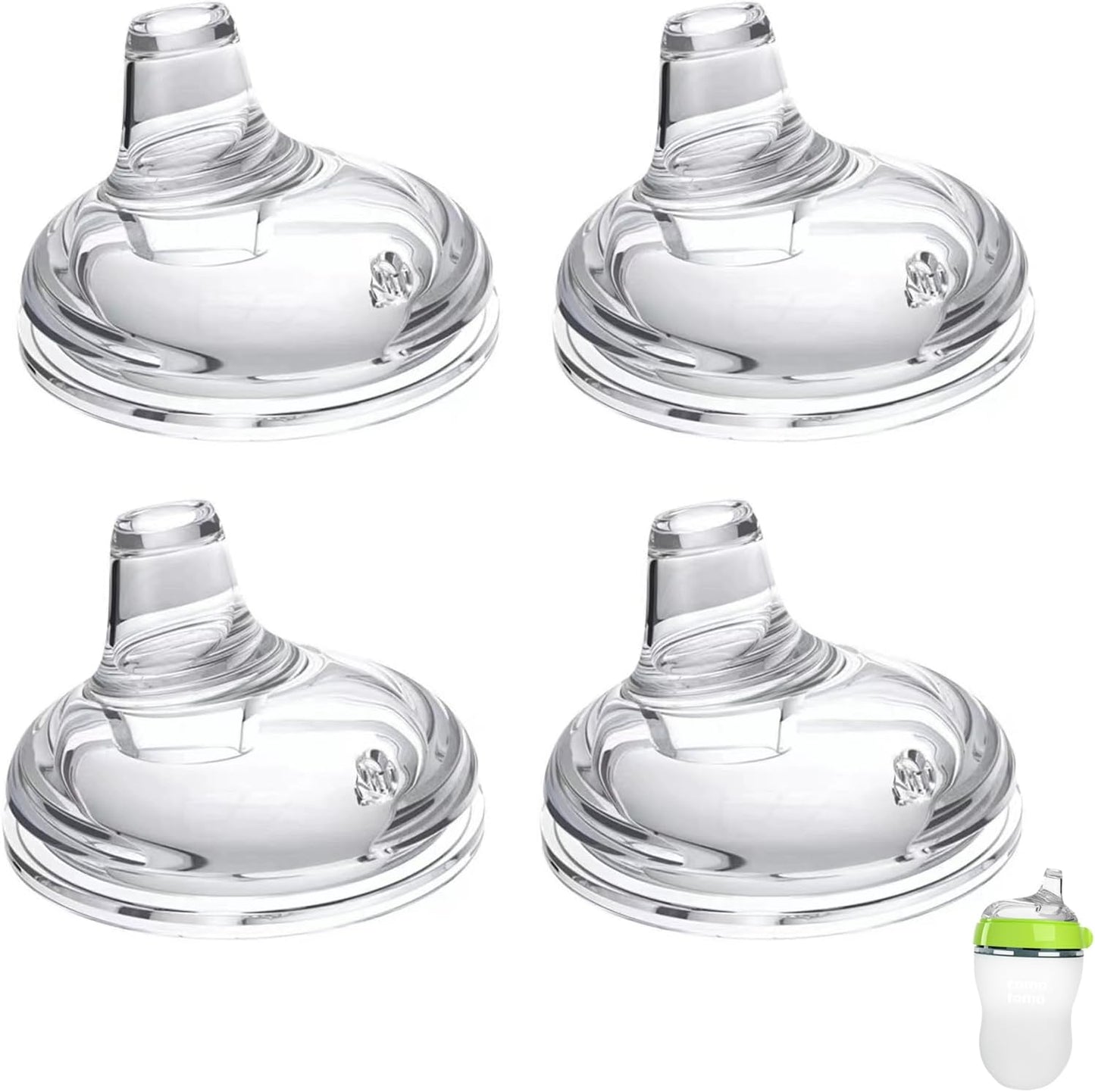 Giftophilia sippy spout nipples for comotomo baby bottles front view pack of four