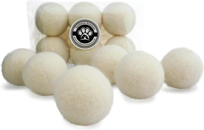 Detailed texture view of natural wool felt ball toy