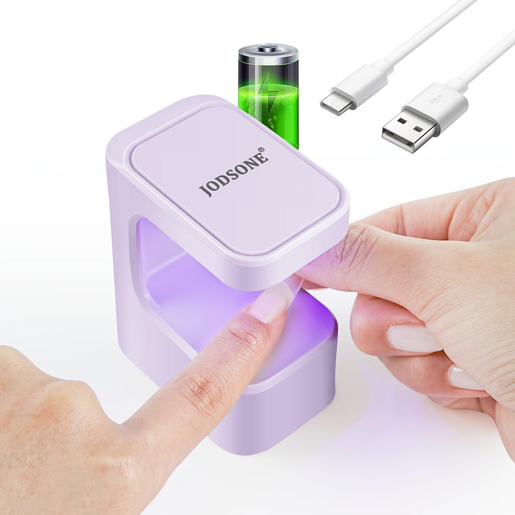 Jodsone mini UV LED nail lamp front view in purple